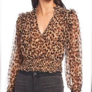 Free People Top | Long Sleeve | Cheetah Print | Size S